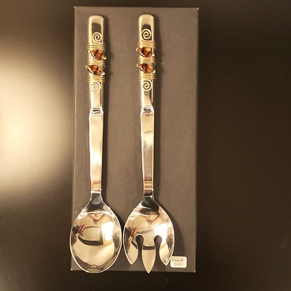 NIB Handcrafted Salad Set - Picture 4 of 6